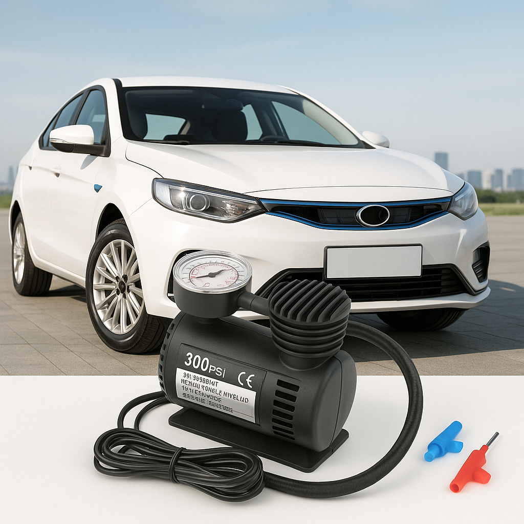 Mini Compresor Portátil 12V 300 PSI – Infla Llantas y Más en Minutos