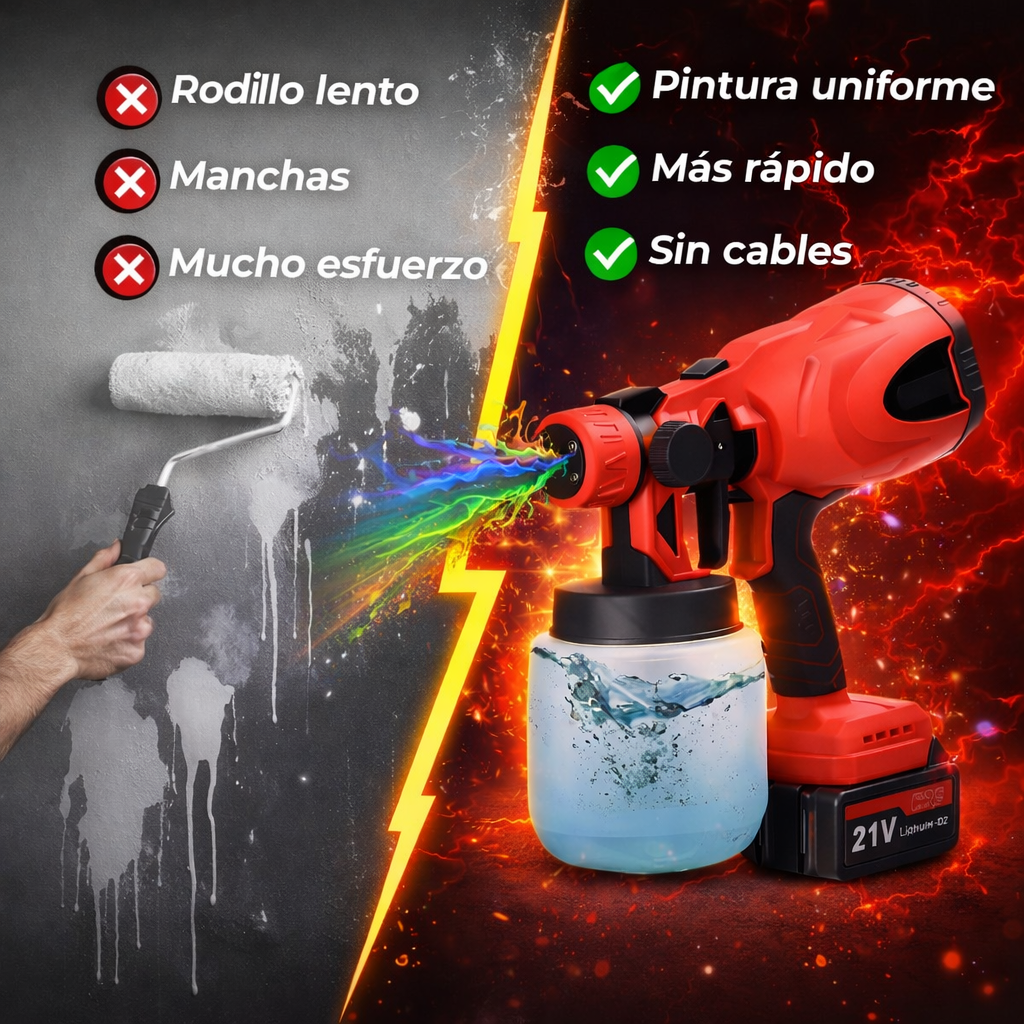 TRANSFORMA TU CASA EN MINUTOS - pistola de pintura inalambrica