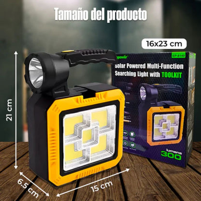 LINTERNA MULTIFUNCIONAL CON PANEL SOLAR