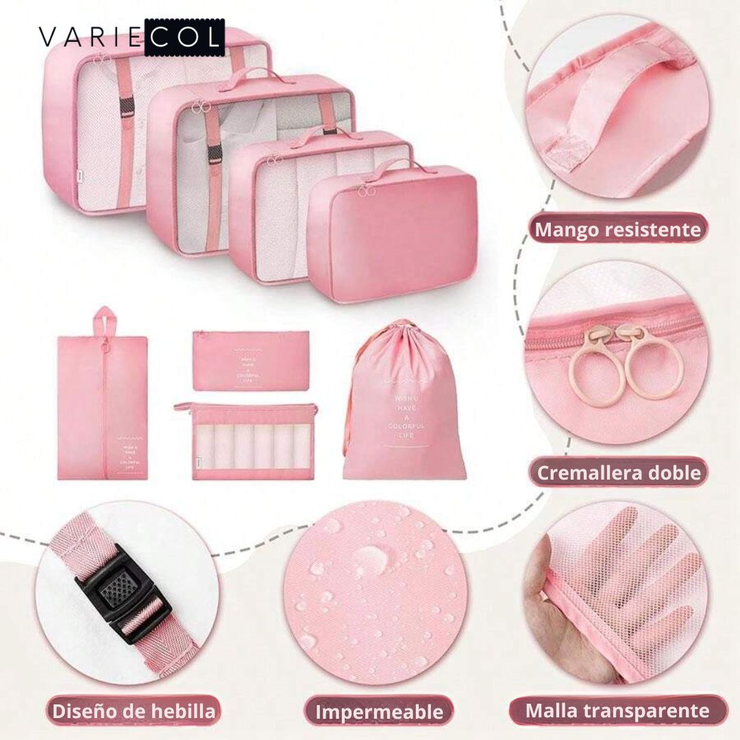 PRACTICAS BOLSAS VIAJERAS X 8 UNIDADES