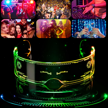 Gafas Luminosas Futuristas Luz LED de 7 Colores