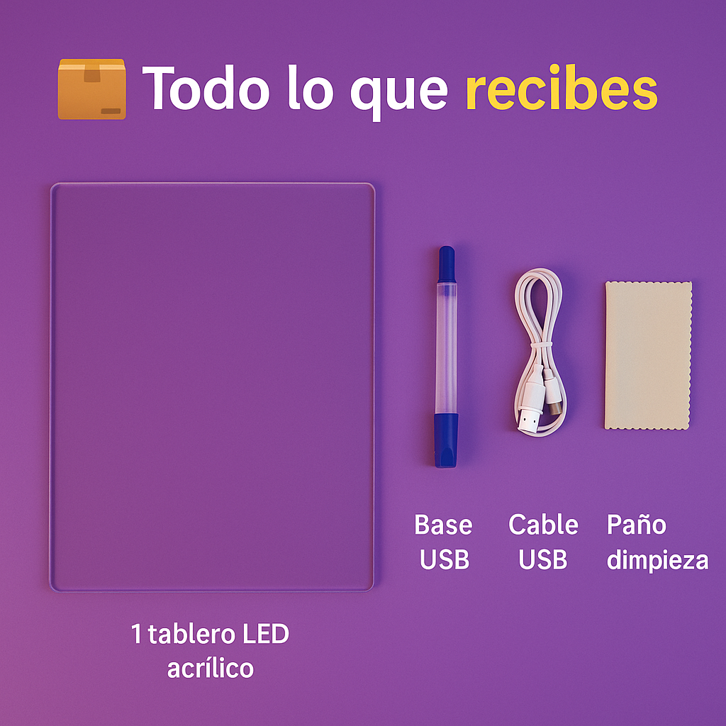 Escribe. Ilumina. Sorprende. - TABLERO LED