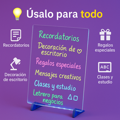 Escribe. Ilumina. Sorprende. - TABLERO LED
